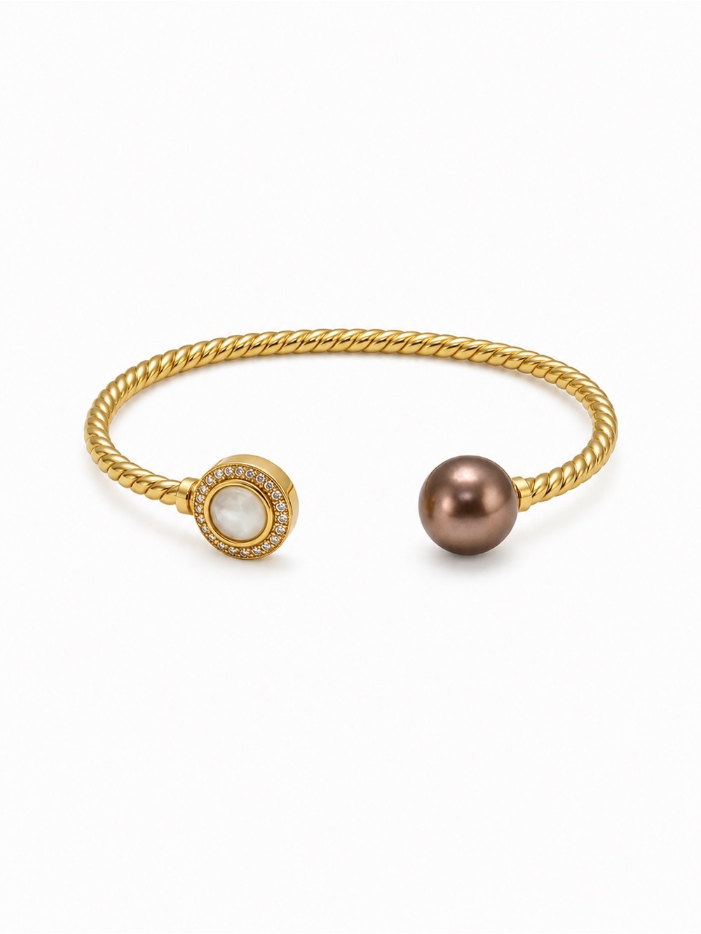 M.o.P. and Edison Pearl Braided Cuff